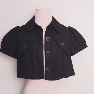 Short blouse in black